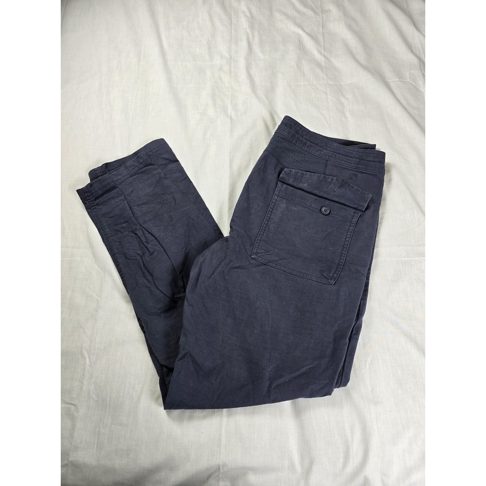 Roark Pants Mens 32x32 Blue Travel Chino Drawstring Waist Zip Pockets Casual